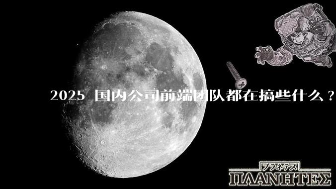 2025 国内公司前端团队都在搞些什么?