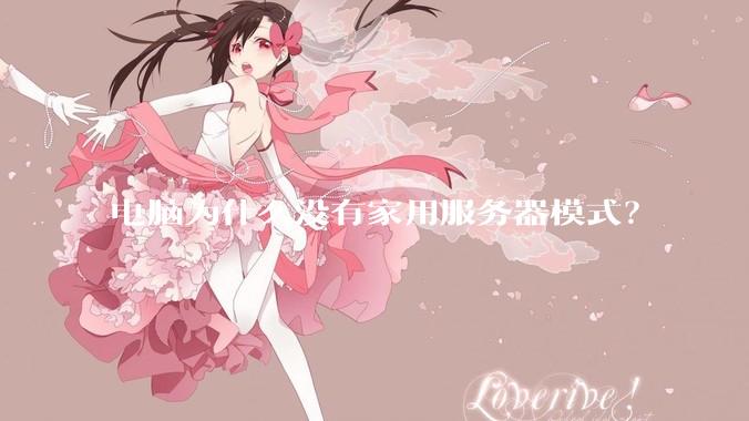 电脑为什么没有家用服务器模式？