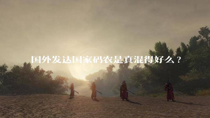 国外发达国家码农是真混得好么?