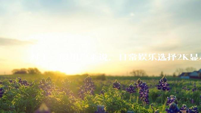 对于一般用户来说，日常娱乐选择2K显示器还是4K显示器好？如何选才能不后悔？