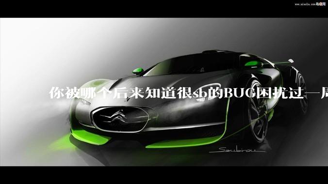 你被哪个后来知道很sb的BUG困扰过一周以上吗？