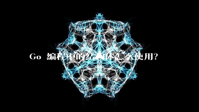 Go 编程中的结构体怎么使用？
