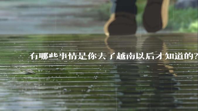 有哪些事情是你去了越南以后才知道的？